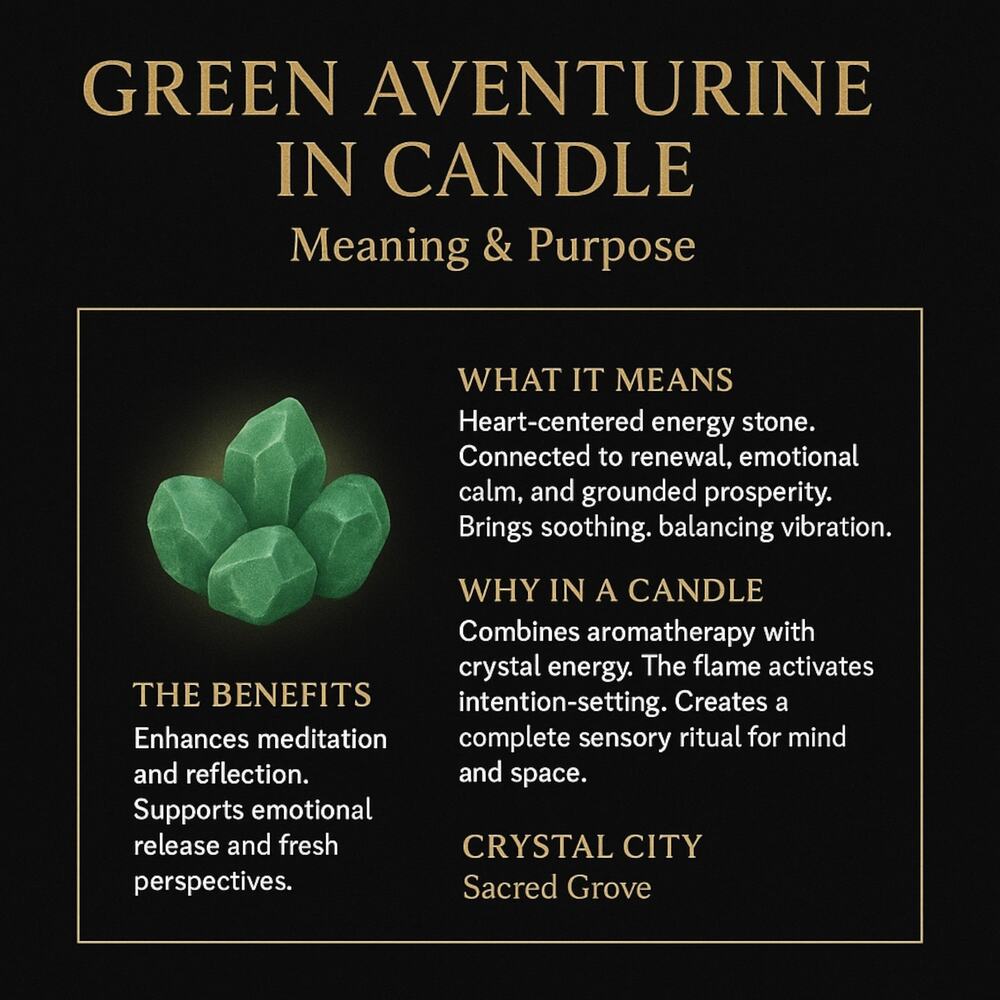 Sacred Grove Luxury Soy Wax Crystal Candle 8 oz - Picture 5 of 5